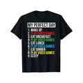 Men's T-shirt, funny "My Perfect Day" print t-shirt, summer, spring fall casual short sleeve t-shirt, top as a gift for...