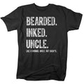 Men's Uncle T Shirt, Bearded Inked Shirts, Like Normal Uncle But Bada*s Funny Shirts, Men's Unisex Gift For Uncle TShirt...