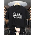Men's casual game graphic T-shirt "I can't hear you, I'm playing games" - 100% polyester knitted fabric T-shirt, fitted...