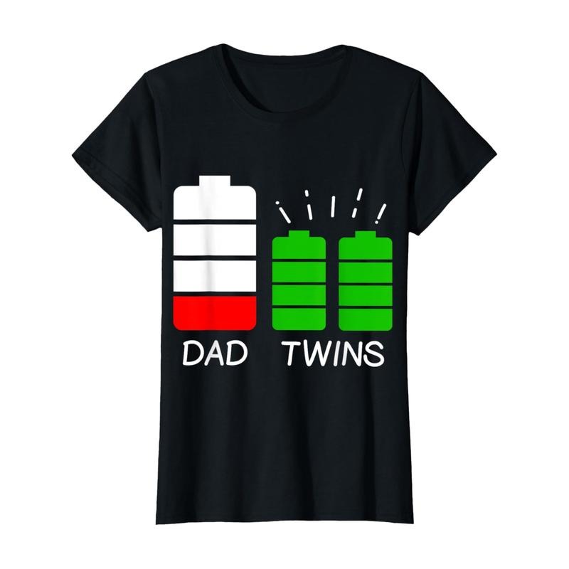 Men'sWomen'WB shield Tired Dad FOG Twins Low Battery Graphic T-Shirt