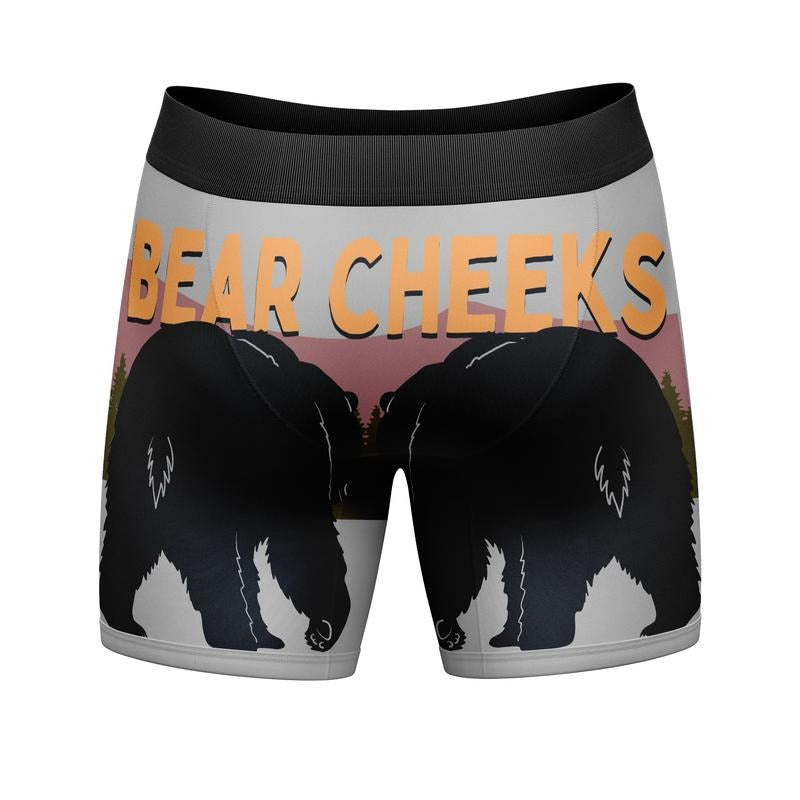Mens Bear Cheeks Boxer Briefs Funny Novelty Underwear Sarcasm Hilarious Saying Cool Funny Graphic Boxers Dad Joke  Funny...