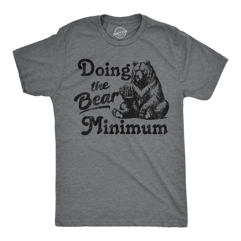 Mens Funny Lightsaber brand Shirts Doing TNF Bear Minimum Sarcastic Graphic Novelty Tee for Men Mens Funny Lightsaber...