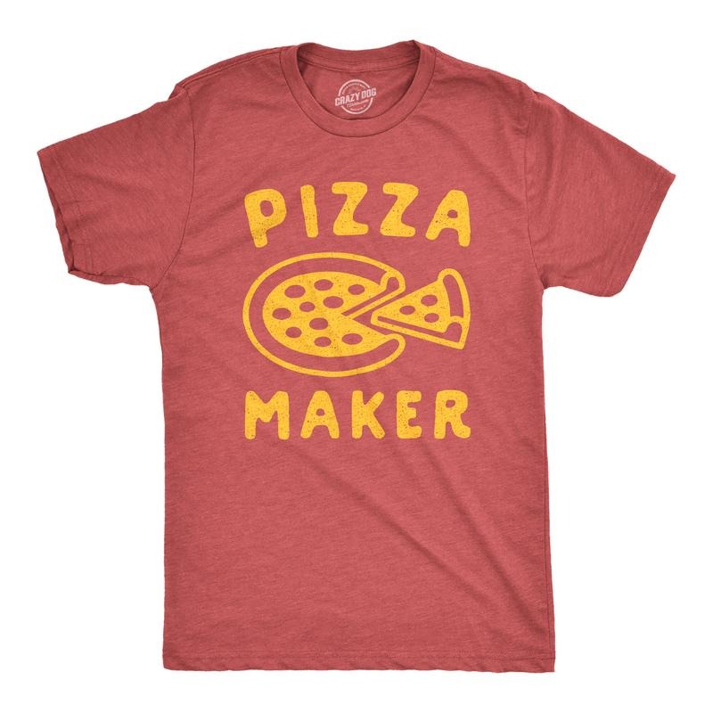 Mens Pizza Maker T Shirt Funny Italian Food Dad Baby Announcement Tee Mens Funny T Shirts Cool Vintage Fashion T-Shirt...