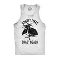 Mens Shady Beach Funny Cool Tees Sleeveless Gym Workout Novelty Fitness Tanktop Funny Workout Shirt for Men with Plus...