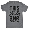 Mens This is What An Amazing Grandpa Looks Like T Shirt Funny Family Tee for Guys Mens Funny T Shirts Cool Vintage...