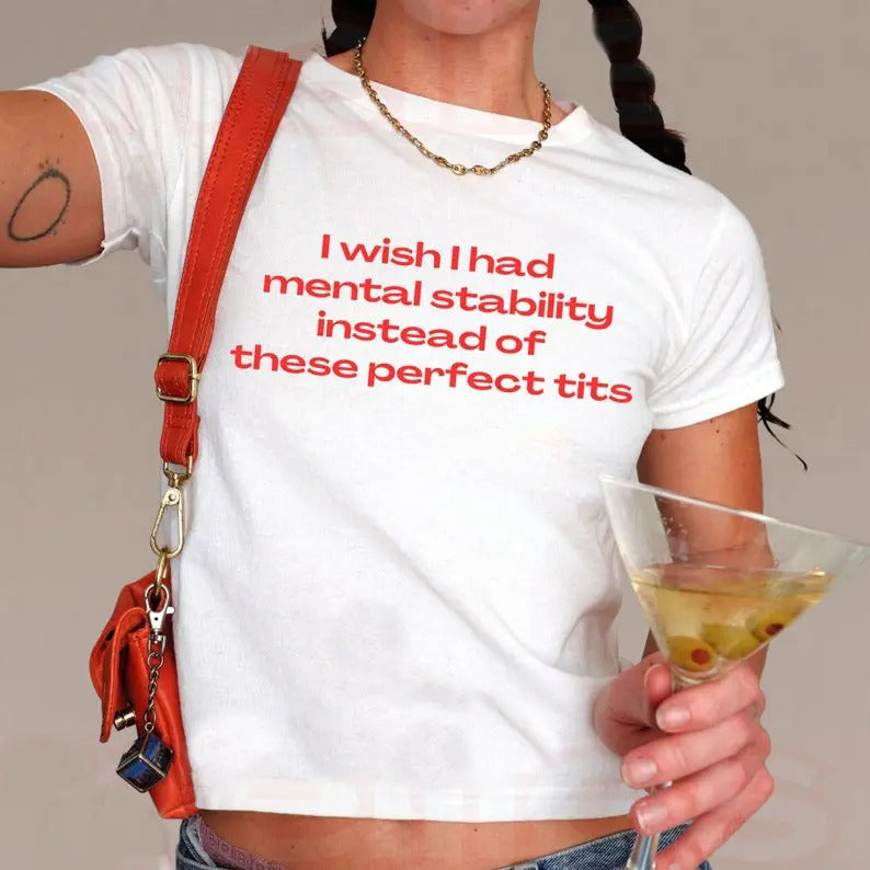 Mental Stability Shirt, 90s Style Tshirt, Meme Tshirt, Weird tshirt, Coquette Aesthetic Funny Tshirt, Soft Girl Tshirt,...