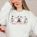 Meowy Christmas Shirt | Cat Lover Christmas Sweatshirt Hoodie | RetroVerseTees.com