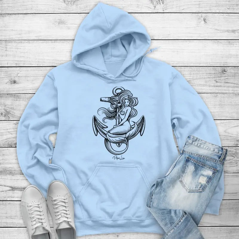 Mermaid Anchor Hoodie, Printed in the USA hoodie #funny #cute #girly T-Shirts, Sweatshirt | RetroVerseTees.com