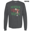 Merrier With A Martini Long Sleeve Comfort Colors T-Shirt 'NLB' Hoodie, Sweatshirt | RetroVerseTees.com