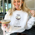 'Merrier With An Espresso Martini' Crewneck Sweatshirt T-Shirts, Hoodie | RetroVerseTees.com