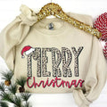 Merry Christmas Leopard Sweatshirt T-Shirts, Hoodie | RetroVerseTees.com