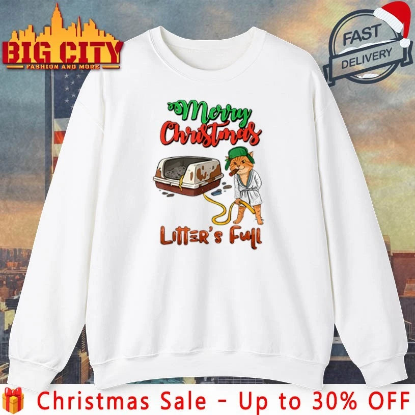 Merry Christmas Litter’s Full Funny Cat Lovers shirt