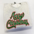 Merry Christmas Sequin Patch Gildan Sweatshirt T-Shirts, Hoodie | RetroVerseTees.com