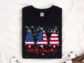 Merry Christmas Shirt, American Flag Christmas T-shirt, Christmas USA Flag Tree Gift Tee, American Christmas Tee For...