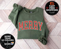 Merry Christmas Sweatshirt Christmas Shirts Cute Winter Sweater Christmas Shirt For Women Christmas Crewneck Sweatshirt...