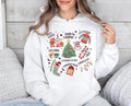 Merry Christmas Sweatshirt, Xmas Tree Santa Shirt, Women's Christmas Themed Letter Print Round Neck Graphic Tee, Hoodie,...