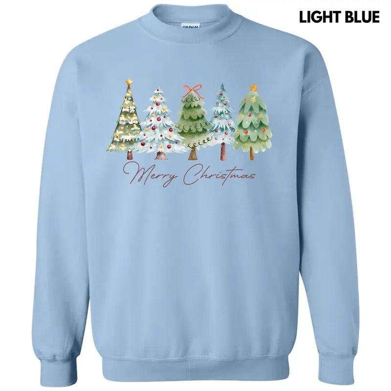 Merry Christmas Trees Sweatshirt 'NLB' T-Shirts, Hoodie | RetroVerseTees.com