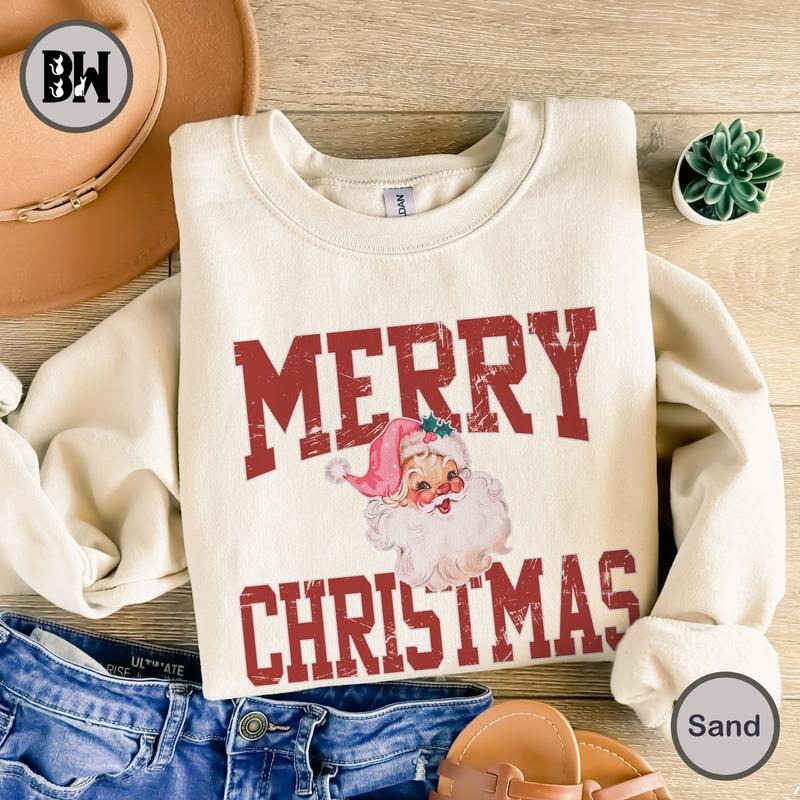 Merry Christmas With Santa Sweartshirt, Merry Christmas Shirt, Santa Claus Shirt, Christmas Shirt, Xmas Gift Hoodie,...