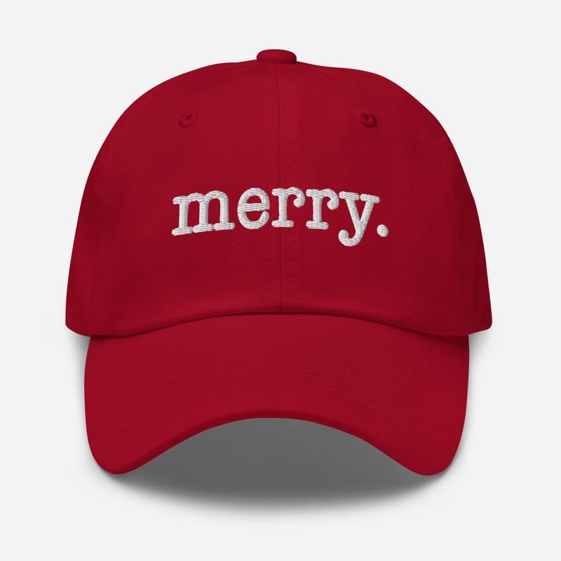 Merry Embroidered Hat, Christmas Cap T-Shirts, Hoodie, Sweatshirt | RetroVerseTees.com