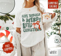 Merry Little Christmas Comfort Colors, Trendy Women's Holiday Tshirt Hoodie, Sweatshirt | RetroVerseTees.com