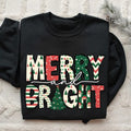 Merry and Bright Sweatshirt, Christmas Sweatshirt, Family Christmas Sweatshirt, Christmas Sweatshirts for Women, Merry...