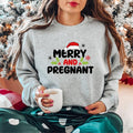 Merry and Pregnant Sweatshirt, Pregnancy Announcement Sweater, Christmas Maternity Gift Hoodie, Funny Pregnancy Xmas Baby...