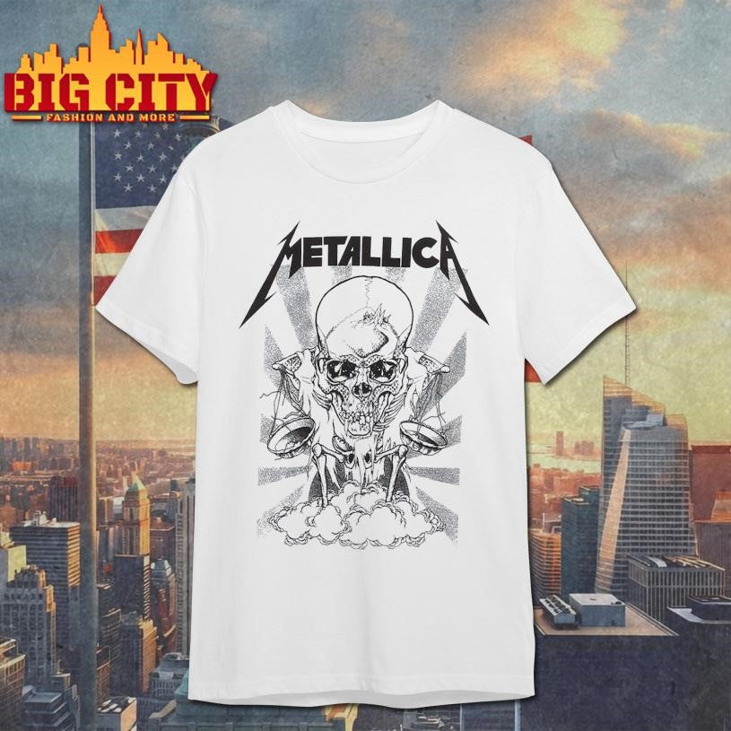Metallica Skull &amp; Justice Scales Shirt