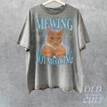 Mewing Not Meowing Funny Vintage Shirt, Retro Mewing 90s Bootleg Shirt, Meme Tee, Relaxed Unisex Cotton Tshirt Hoodie,...