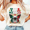 Mexican Flag Butterfly Shirt, Pride Mexican Independance Day Shirt, Mexican Heritage Shirt, Mexican Girl Shirt, Unisex...