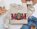 Mexican Mom Shirt and Sweatshirt with Virgen de Guadalupe, Mother's Day Sweatshirt, Mexican Heritage Shirt Hoodie