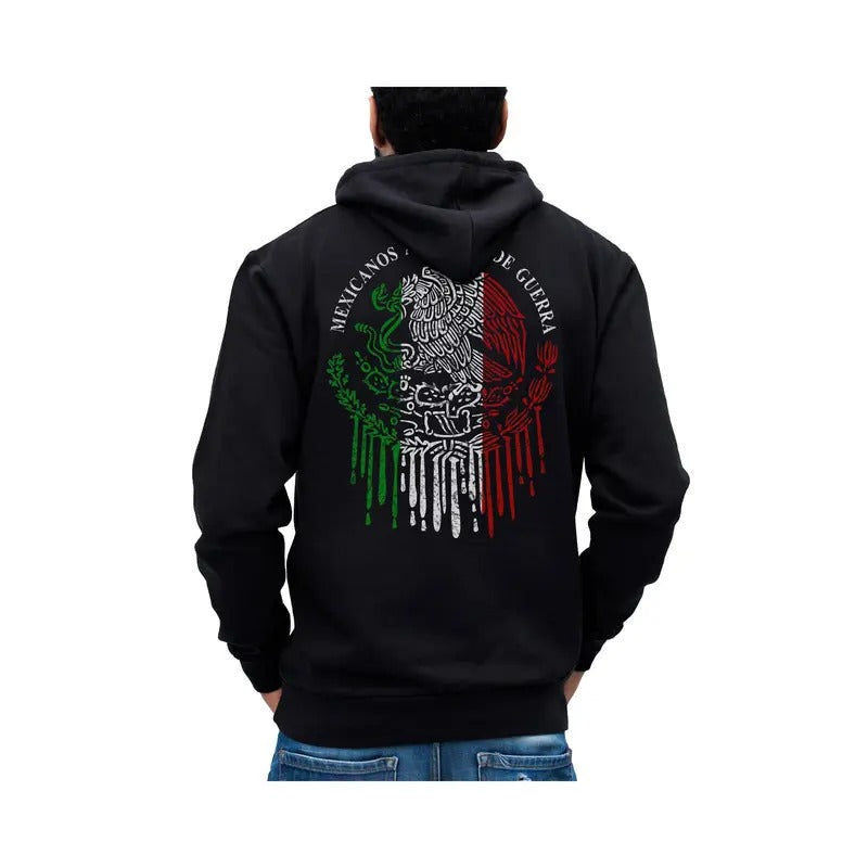 Mexicanos Al Grito De Guerra Mexican Flag Hoodie Sweatshirt Cotton Fabric T-Shirts | RetroVerseTees.com