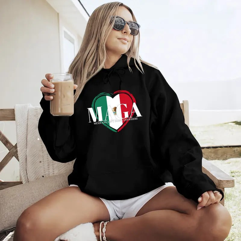 Mexicans Aint Going Anywhere MAGA Shirt Hoodie, Sweatshirt | RetroVerseTees.com