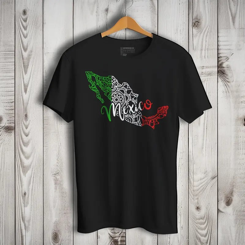 Mexico Patriotic Mexican Short Sleeve T-Shirt- Playera Patriota De Mexico Casual Crewneck Hoodie, Sweatshirt