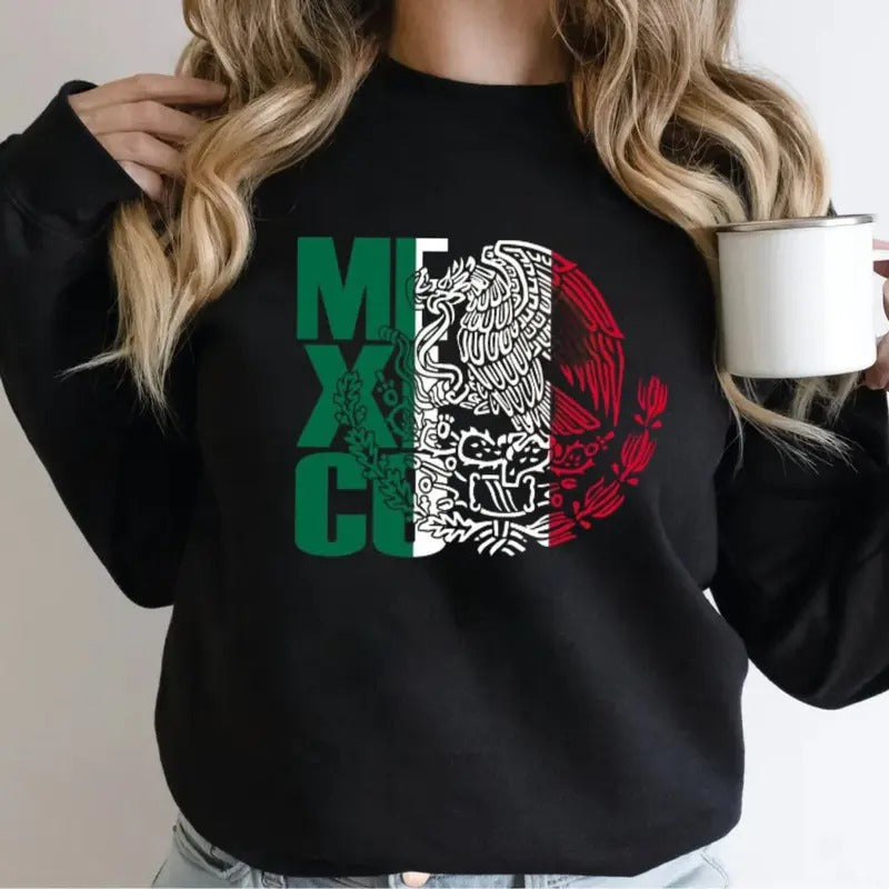 Mexico Sweatshirt, September 16th Sweatshirt, Mexican Independence Day Sweatshirt, Mexican Fiesta, Unisex Long Sleeve...