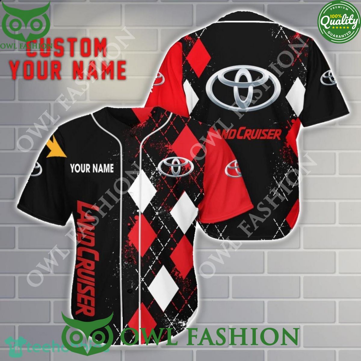 Toyota Land Cruiser Car Luxury Custom 3D Baseball Jersey Shirt
