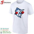 Miami Marlins 8 Bit Pixel Art Boxing Fish Retro shirt