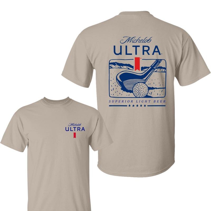 Michellob Ulltra Golfing New Version T-Shirt, 2 Side T-Shirt For Men, Gift For Men Hoodie, Sweatshirt | RetroVerseTees.com