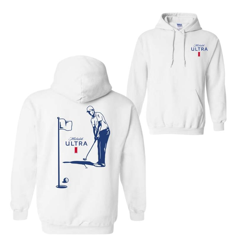 Michelob Ultra Golfing Hoodie Sweatshirt T-Shirt, 2 Side Shirt For Men, For Women | RetroVerseTees.com