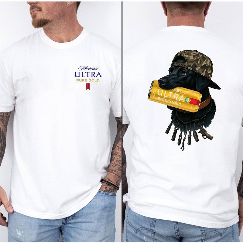 Michelob Ultra Hunting Dog Lover Shirt, Funny Dog T-shirt for Beer Lovers, TNF'WB shield Day Shirt, Outdoor Dog Design...