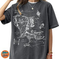 Middle Earth Map LOTR Movie Vintage Shirts, Cotton Unisex T-Shirt, Crew Neck, Size S- 3XL, Menswear Top, Womenswear Top...