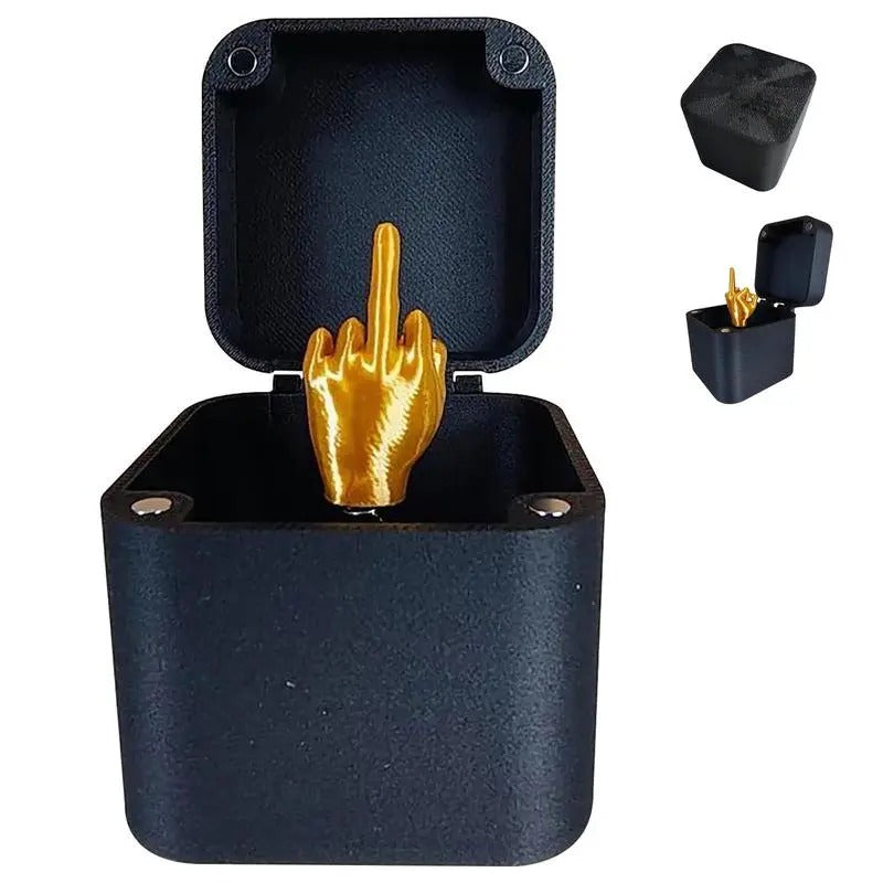 Middle Finger Red plumber brand WB shield Box Funny Joke Prank Quirky Gifts, Speciality Statues & Figurines Gifts...