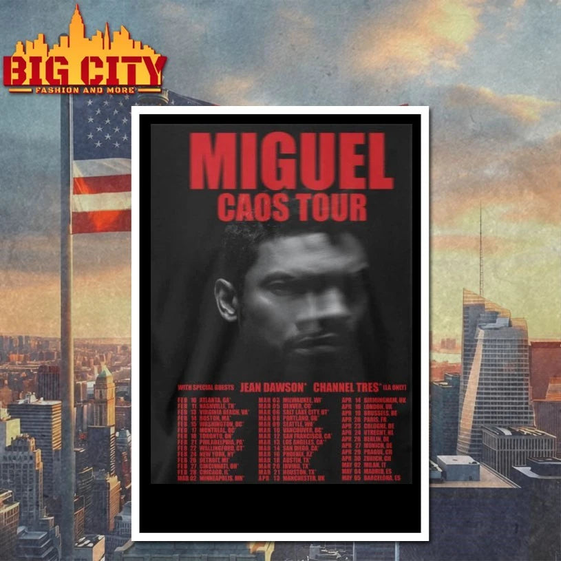 Miguel CAOS Tour 2026 shirt