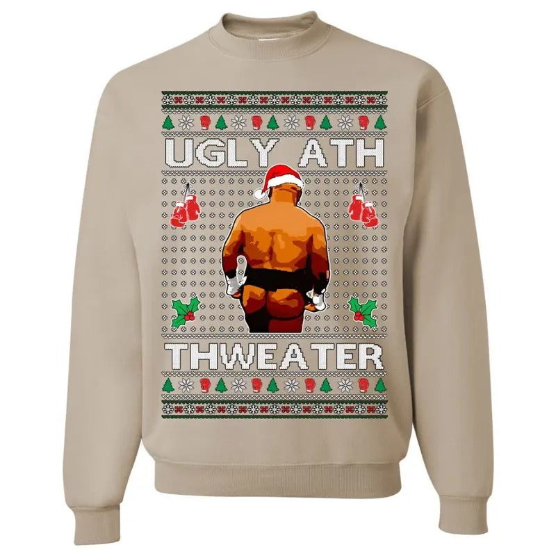 Mike Tyson Ugly Ath Thweater Christmas Sweater, Funny Christmas Sweater, Tyson Lovers Sweatshirt, Christmas Gift, Gift...