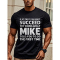 Mike's Advice" Funny Graphic Cotton T-Shirt for Men - Moisture-Wicking, Crew Neck, Casual & Outdoor Wear Made in USA...