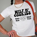Milf N Cookies Babytee Shirt, Stay At Home Milf babytee, Funny Milf Shirt, Funny Tops Womenswear Hoodie, Sweatshirt