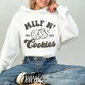 Milf N Cookies Funny Mom Hoodie, Mother's Day Gift, Milf Shirt Casual Cotton Tops Fashion Sweatshirt | RetroVerseTees.com
