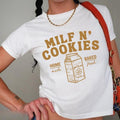Milf n cookies Baby Tee stay at home milf Baby Tee Cute For Her, Funny Tee Fit Top Womenswear Hoodie, Sweatshirt