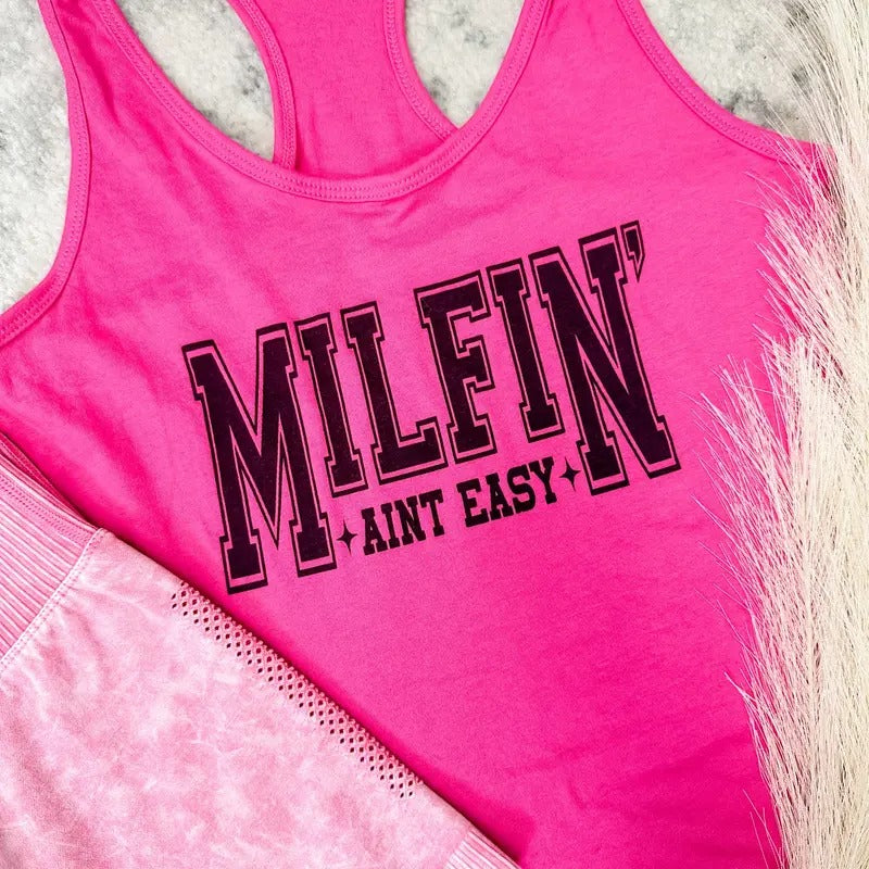 Milfin' Graphic Tank T-Shirts, Hoodie, Sweatshirt | RetroVerseTees.com