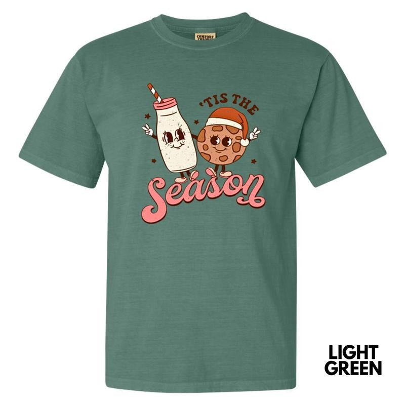 Milk & Cookies Tis The Season Comfort Colors T-Shirt Hoodie, Sweatshirt | RetroVerseTees.com
