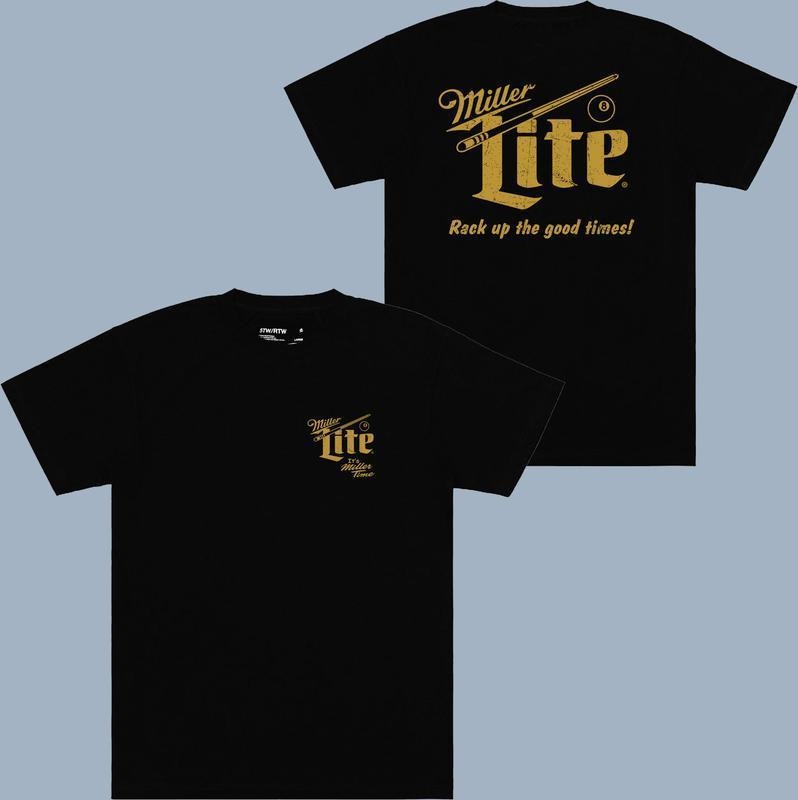Miller Lite Rack Up T-shirt - 2 Side - Multiple Sizes Available - Plentiful Color Options - Unisex And Inclusive - Variety Of Designs - Active Lifestyle Essentials 04